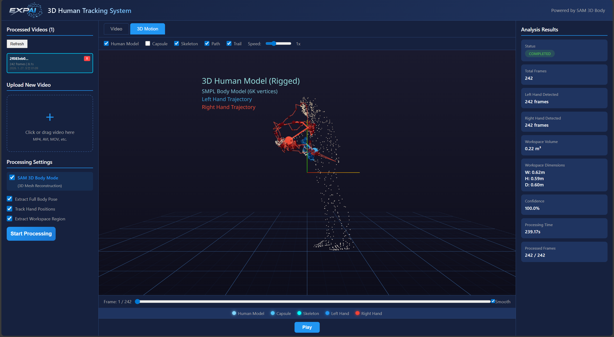 3D Human Tracking System